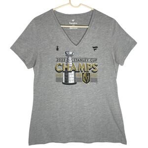 Fanatics Vegas Golden Knights 2023 Stanley Cup T-Shirt Gray NHL Womens Large
